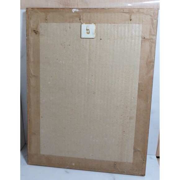 Antique Color Lithograph ~Among Friends~ circa 1880's  Woman Watching Birds - Picture 3 of 3